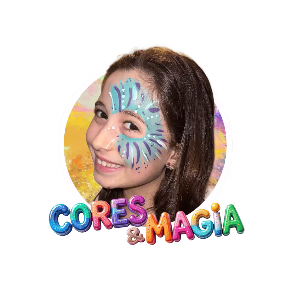 Exemplo de pintura facial realizada pela Cores&Magia