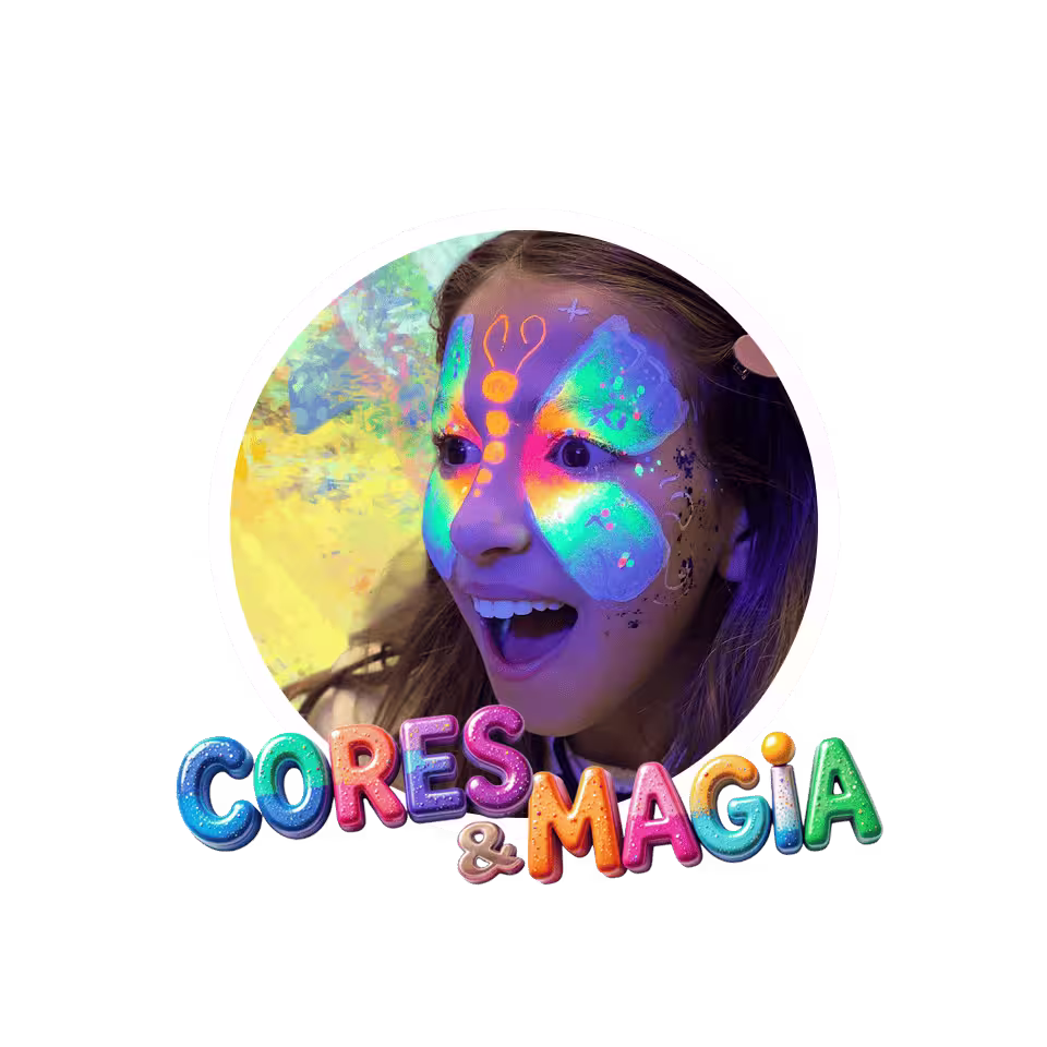 Exemplo de pintura facial realizada pela Cores&Magia
