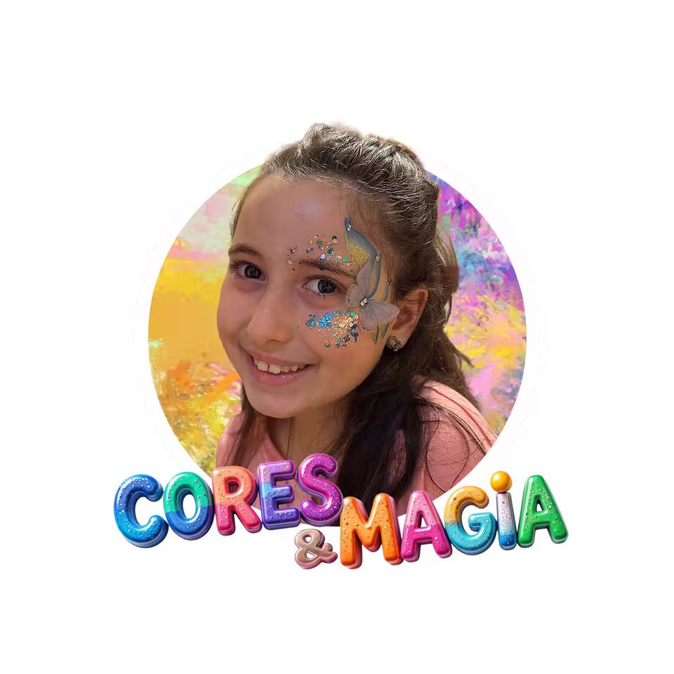 Exemplo de pintura facial realizada pela Cores&Magia